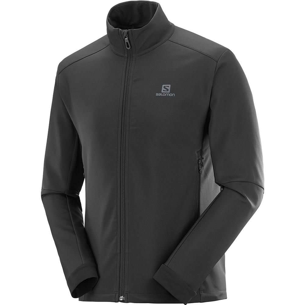 Vestes Salomon Homme Noir - Salomon AGILE SOFTSHELL JKT M - France (2065-ODNPM)